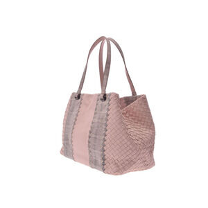 Bottega Veneta bag tote leather python pink